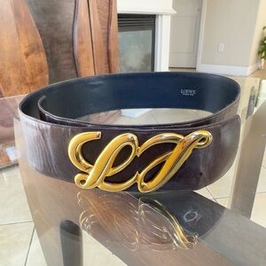 Loewe Vintage Brown Leather Belt
